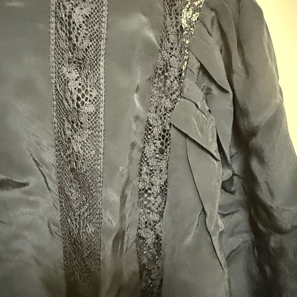 J. Crew Lace-trim pintuck top in crepe de chine - Picture 6 of 10